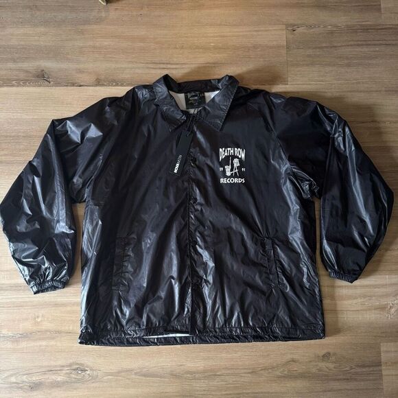 New Fashion Nova Death Row Records Bomber Black Jacket Size Large LA Hip Hop - Picture 2 of 10
